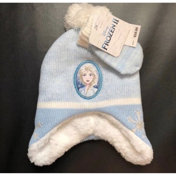 Disney Other - NWT Disney Frozen Elsa Winter Beanie & Mittens Set Little Girls OS